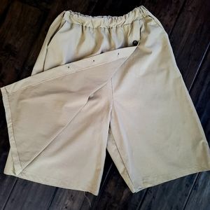 Vintage 70s skort, culotte, skirt-shorts. Elastic waist